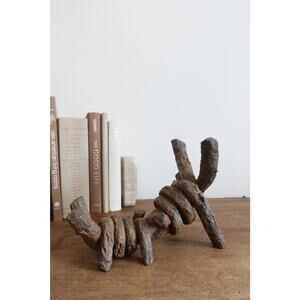 Resin Barbed Wire Sculpture Bottle Holder 9" Long